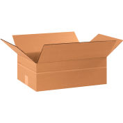 Global Industrial Multi Depth Cardboard Corrugated Boxes, 17-1/4"L x 11-1/4"W x 6"H, Kraft - Pkg Qty 25