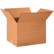 Global Industrial™ Boîtes ondulées en carton multi profondeur, 18"L x 14"W x 12"H, Kraft, qté par paquet : 25