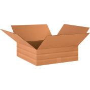 Global Industrial Multi Depth Cardboard Corrugated Boxes, 18"L x 18"W x 6"H, Kraft - Pkg Qty 25