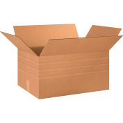Global Industrial Multi Depth Cardboard Corrugated Boxes, 24"L x 16"W x 12"H, Kraft - Pkg Qty 20