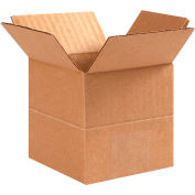 Global Industrial™ Multi Depth Cardboard Corrugated Boxes, 4"L x 4"W x 4"H, Kraft - Pkg Qty 25