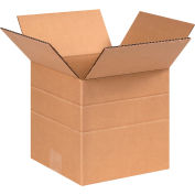Global Industrial™ Boîtes ondulées en carton multi profondeur, 6"L x 6"W x 6"H, Kraft, qté par paquet : 25