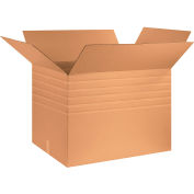Global Industrial Heavy Duty Multi Depth Cardboard Corrugated Boxes, 32"L x 24"W x 24"H, Kraft - Pkg Qty 15