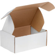 Global Industrial™ Carton ondulé Tab Lock Literature Mailers, 16"L x 12"L x 6"H, Blanc, qté par paquet : 25