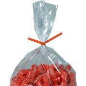 Global Industrial Paper Twist Ties, 8"L x 5/32"W, Orange, 2000/Pack