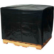 Couvercles de palettes industrielles™ mondiales, 51 » L x 49 » P x 73"H, 2 mil, noir, 50/rouleau