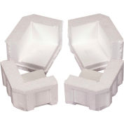 Global Industrial™ Foam Corners, 4-7/8"L x 4"L x 3-1/4"H, Blanc, 320/Pack