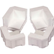 Global Industrial Foam Corners, 4-7/8"L x 4"W x 3-1/4"H, White, 320/Pack
