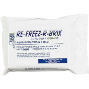 Re-Freez-R-Brix™ Cold Bricks, 28 Oz., 7"L x 5"W x 1-1/2"H, Blanc/Bleu, 12/Pack