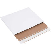Stayflats®Gusseted Mailers, 7-3/4"L x 10"L x 1"D, Blanc, 100/Pack