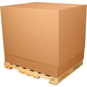 Global Industrial™ Telescoping Inner Bottom Cargo Boxes, 36"L x 36"W x 40"H, Kraft - Pkg Qty 5
