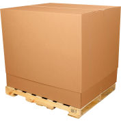 Global Industrial Telescoping Inner Bottom Cargo Boxes, 36"L x 36"W x 40"H, Kraft - Pkg Qty 5