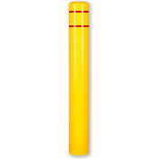 Manchon de borne Post Guard, 8 7/8 po diam. x 72 po haut., jaune à bande rouge