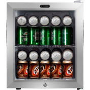 Whynter BR-062WS, Beverage Refrigerator With Lock, Stainless Steel, 62 Can Capacity