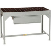 Little Giant® Table de soudeur avec top râpé, Catch Pan - 51"W x 24"D x 34"H