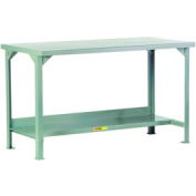 Petit géant® banc de travail en acier soudé - Haut d'acier - Étagère - 60"W x 30"D x 36"H