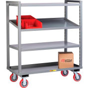 Little Giant® Adjustable Height Multi-Shelf Truck AM-3A-2448-6PY - 3 Adjustable Shelves 48 x 24