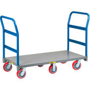 Little Giant® 6-Wheel Platform Truck NB6W3072-6PY-2H - 30 x 72 - 2 Handle - 3600 Lb. Capacity
