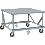 Little Giant® Fixed Height Mobile Pallet Stand PDFS4248-6PH2FL - 48 x 42 Solid Deck