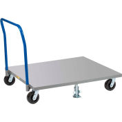 Giant® petite palette Dolly PDSH4248-6PH2FL avec le Handle de canal - pont solide 42 x 48 & étage se verrouille