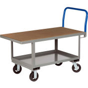 Little Giant® Work Height Platform Truck RNH2-3060-6MR with Lower Shelf 30 x 60 Fixed Height