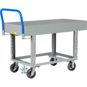 Little Giant® Work Height Platform Truck RNLX62460-6MRAH with 6" Deep Deck 24 x 60 Adj. Height