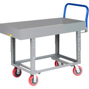 Little Giant® Work Height Platform Truck RNLX63048-6PYAH with 6" Deep Deck 30 x 48 Adj. Height