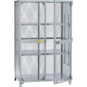 Little Giant® Welded Ventilated Storage Locker W/3 Adj. Shelves, 49"Wx33"Dx78"H, Gray,Assembled