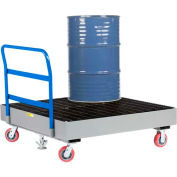 Little Giant® 4 Drum Spill Containment Cart with Floor Lock SSB-5151-6PY-FL