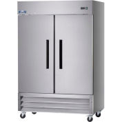 Arctic Air Reach In Freezer, 2 Solid Doors, 49 Cu. Ft., Stainless Steel