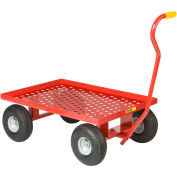 Little Giant® Nursery Wagon Truck LWP-2436-10P - Perforated Deck - 10 x 3.50 Pneumatic Wheels