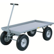 Camion de wagon robuste Little Giant® avec pont à lèvre, 3000 lb Capacité, 36 po L x 24 po l, gris