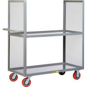 Little Giant® 2-Sided Shelf Trucks, 2 Lipped Shelves, 24x48, 6" Poly Wheels