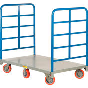 Little Giant® Platform Truck w/ End Racks Handle, 3600 lb. Capacity, 48"L x 24"W, Gray