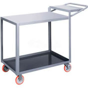 Petit chariot géant® de préparation de commandes avec 2 étagères, 1200 lb. Capacité, 36"L x 24"L x 39"H, Gris