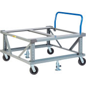 Little Giant® Adj. Height Pallet Stand with Handle PDEH48-6PH2FLLR 48x48 Open Deck & Retainers