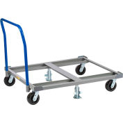 Little Giant® Pallet Dolly avec poignée PDH48-6PH-2FLLR - 48 x 48 Open Deck - Écluses de plancher