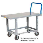 Little Giant® Adjustable Work Height Platform Truck RNB-2448-6PY-AH - 24 x 48 - Poly Wheels