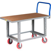 Little Giant® Work Height Platform Truck RNH-2460-6PY-AH with Hardboard Top 24 x 60 Adj. Height