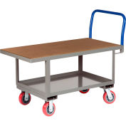 Little Giant® Work Height Platform Truck RNH2-3048-6PY with Lower Shelf 30 x 48 Fixed Height