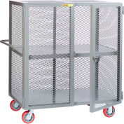 Little Giant® HD Job Site Security Box Truck w/Center Shelf, 24x60, 6" Poly Wheels