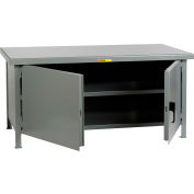 Little Giant WWC2-3072 Heavy-Duty Cabinet Workbench - Steel Top, Center Shelf - 72"W x 30"D x 34"H