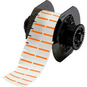 Brady® B33-152-494-OR B-494 Color Polyester Labels 0.375"H x 1"W Orange/White, 1500/Roll