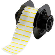 Brady® B33-152-494-YL B-494 Color Polyester Labels 0.375"H x 1"W White/Yellow, 1500/Roll