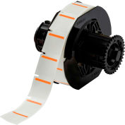 Brady® B33-179-494-OR B-494 Color Polyester Labels 1"H x 1"W Orange/White, 1500/Roll