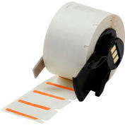 Brady® M61-17-494-OR B-494 Color Polyester Labels 0.5"H x 1"W Orange/White, 500/Roll