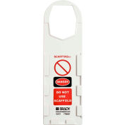 Brady® SCAF-STH132 ScaffTag® Scaffold Tag Holder, 10/Pk, 3-1/2"W X 11-3/4" H, Wht/Blk/Red