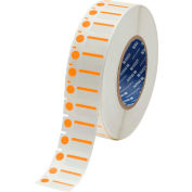 Brady® THT-250-494-OR B-494 Color Polyester Labels 0.5"H x 1"W Orange/White, 3000/Roll