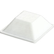 Pare-chocs en caoutchouc pour les appareils - carré - blanc - 0,300" H x 0,810" W - BS19 - Pkg de 2646
