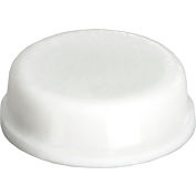 Non-Skid Rubber Feet - Cylindrical Flat Top - White - 0.125" H x 0.375" W - BS34 - Pkg of 6000